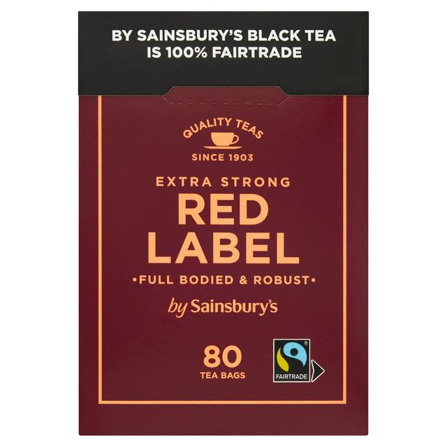 Sainsbury's 80 Extra Strong Red Label Tea Bags, 250g