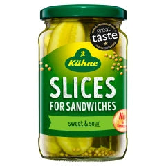 Kuhne Sweet & Sour Gherkin Slices 330G