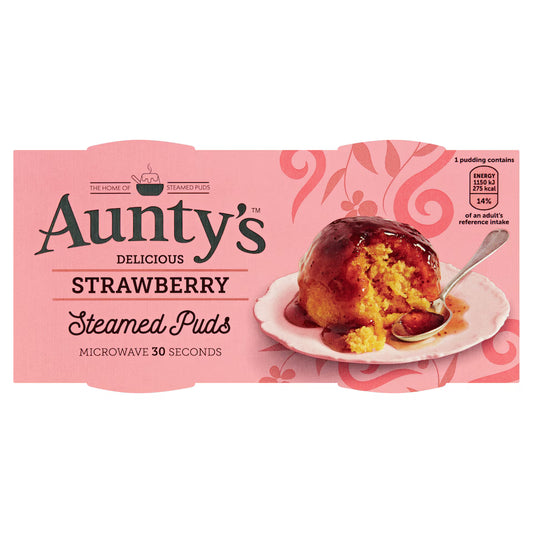 Aunty's Strawberry Steamed Puds (2X95G)
