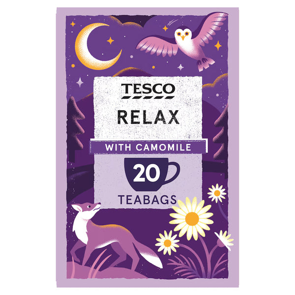 Tesco Relax Camomile & Passionflower 20 Herbal Tea Bags 40g
