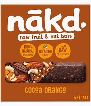 Nakd Cocoa Orange Bars (4X35g)