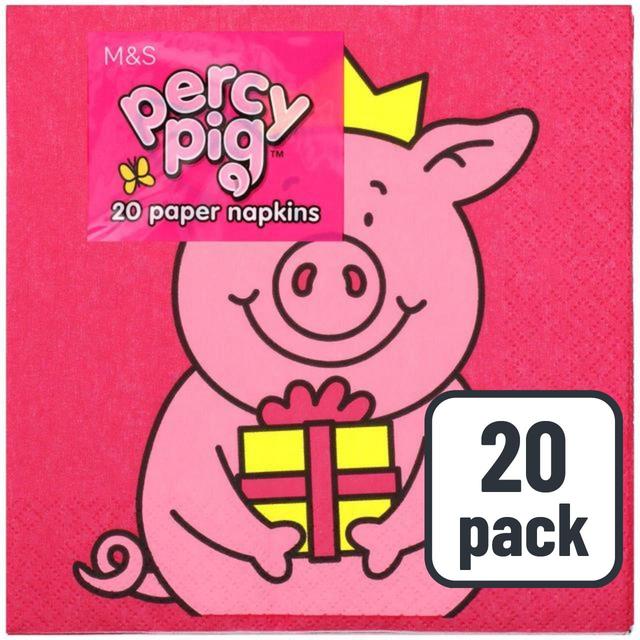 M&S Percy Pig Napkins, 20 per pack