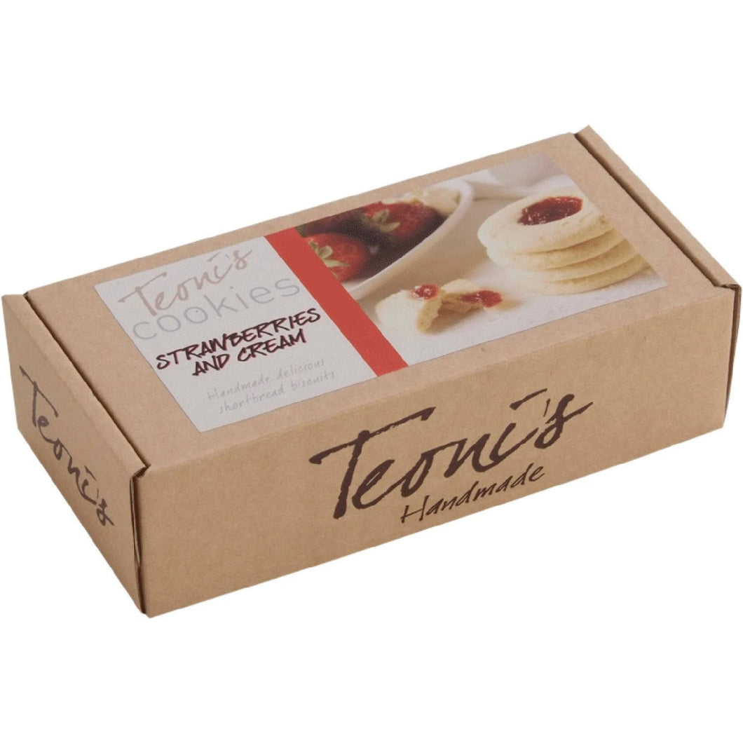 Teoni's Strawberries & Cream Butter Shortbread Biscuits, 170g