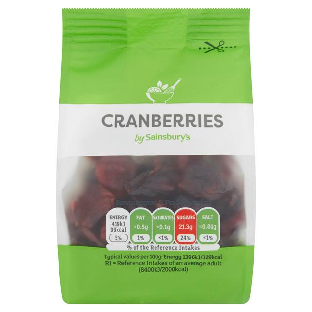 Sainsbury's Dried Cranberries, 75g