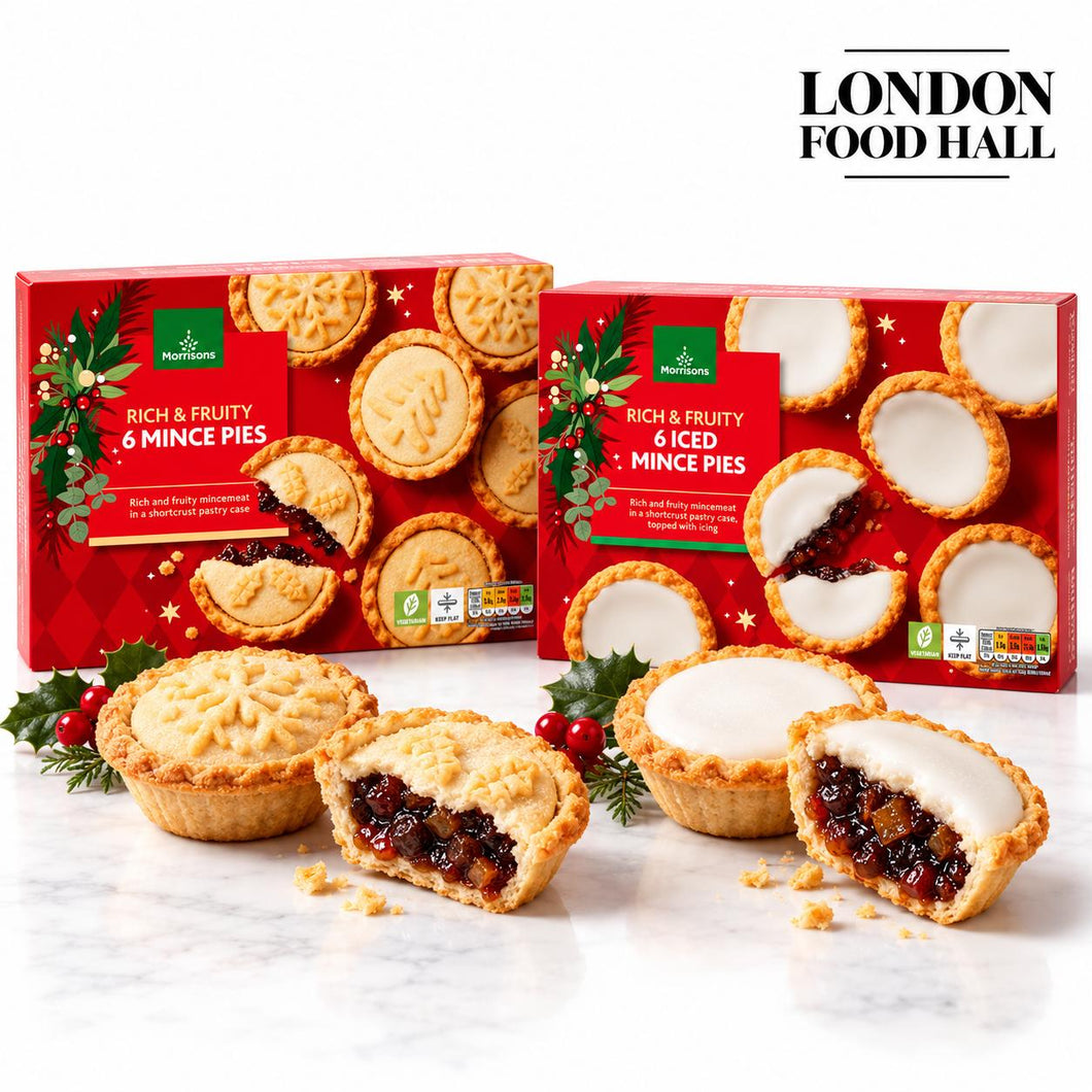 Morrisons Christmas Mince Pie Duo – Twice the Pies, Twice the Nice! 12 Traditional & Iced Mince Pies