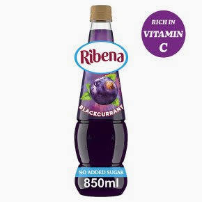 Ribena Blackcurrant No Added Sugar Squash, 850ml