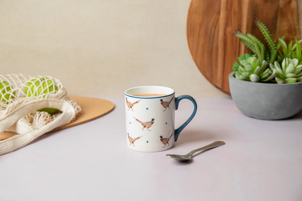 Pheasant Straight-Sided Porcelain Mug, 280ml