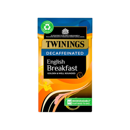 Twinings 40 Decaffeinated English Breakfast Teabags 109G