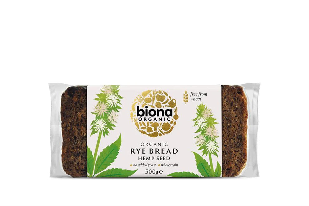 Biona Organic Rye & Hemp Seed Bread 500G