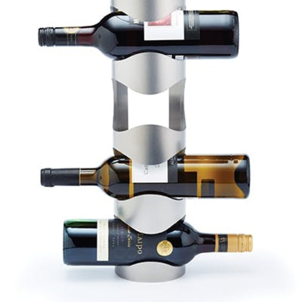BarCraft Wall Mounted Stainless Steel 4 Bottle Wine Rack