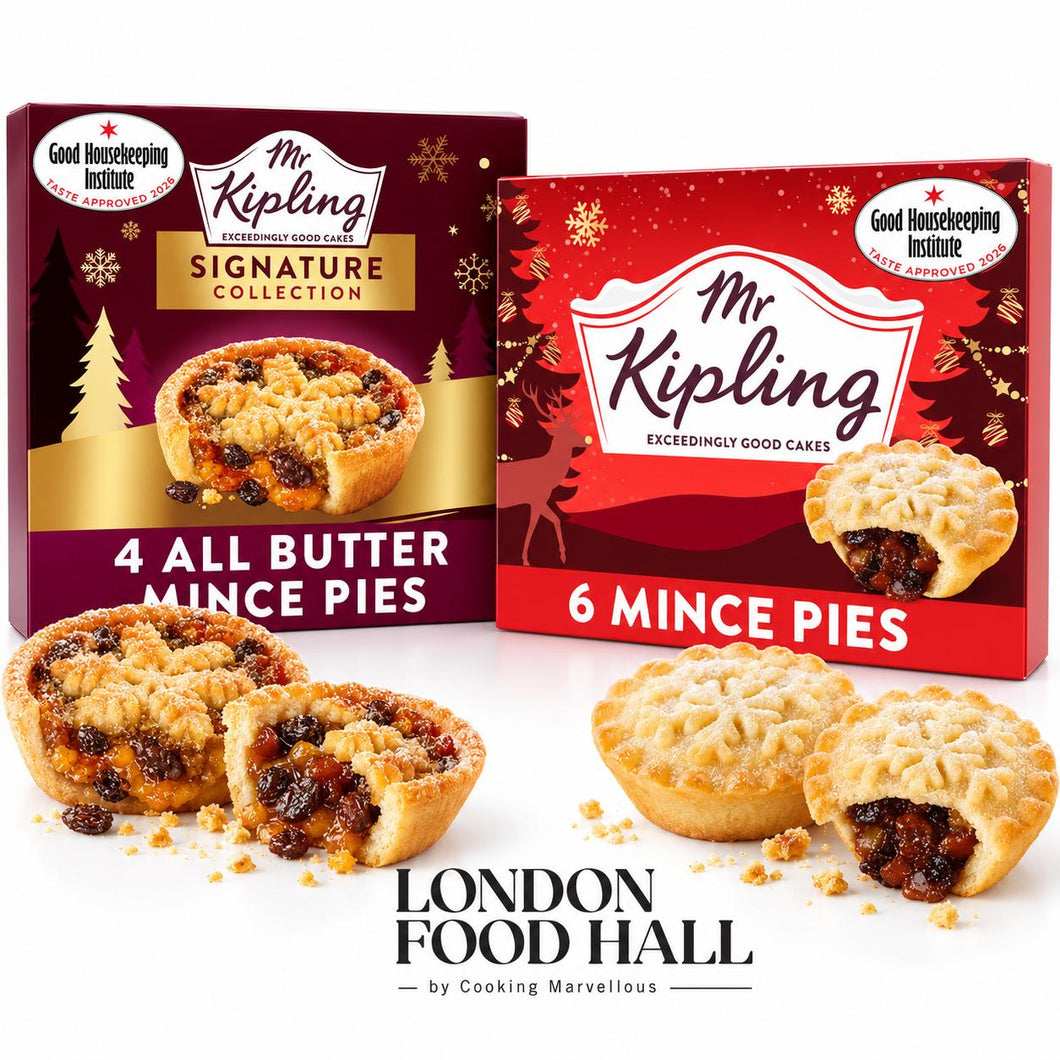 Mr Kipling Christmas Mince Pie Duo 686g – Mince Pie Heaven! Luxury & Snowflake Mince Pies