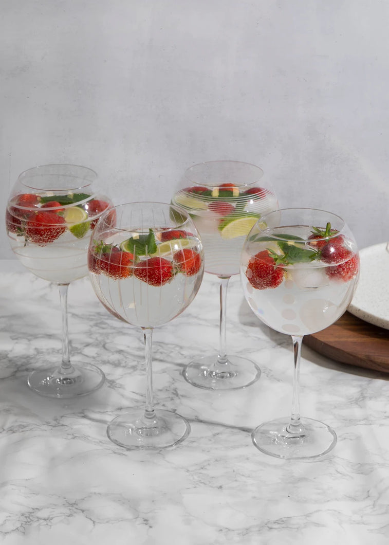 Mikasa Cheers Set Of 4 Balloon Glasses - Perfect for Gin & Cocktails