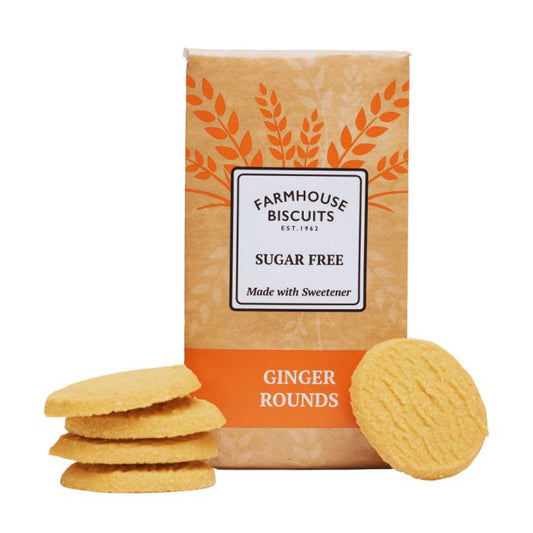 Farmhouse Biscuits Sugar Free Ginger Rounds 150G