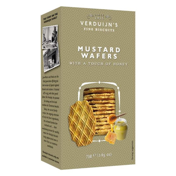 Verduijn's Mustard Wafers With Honey, 75g