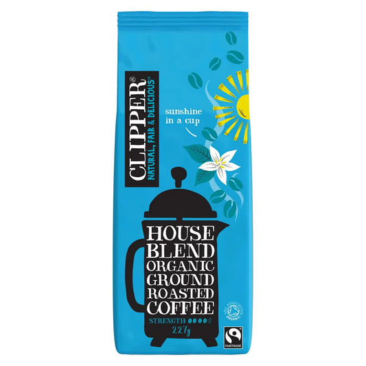 Clipper House Blend Organic Ground Roasted Coffee 227G