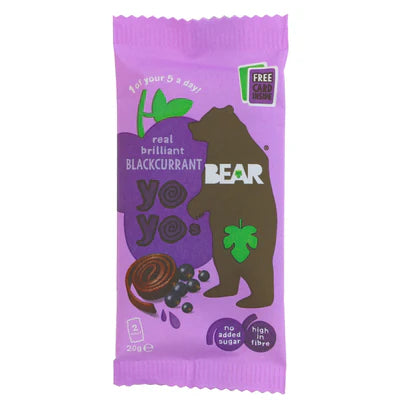 Bear Yoyos Pure Fruit - Blackcurrant 20G