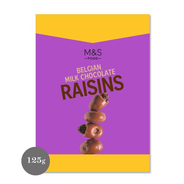 M&S Belgian Milk Chocolate Raisins, 125g