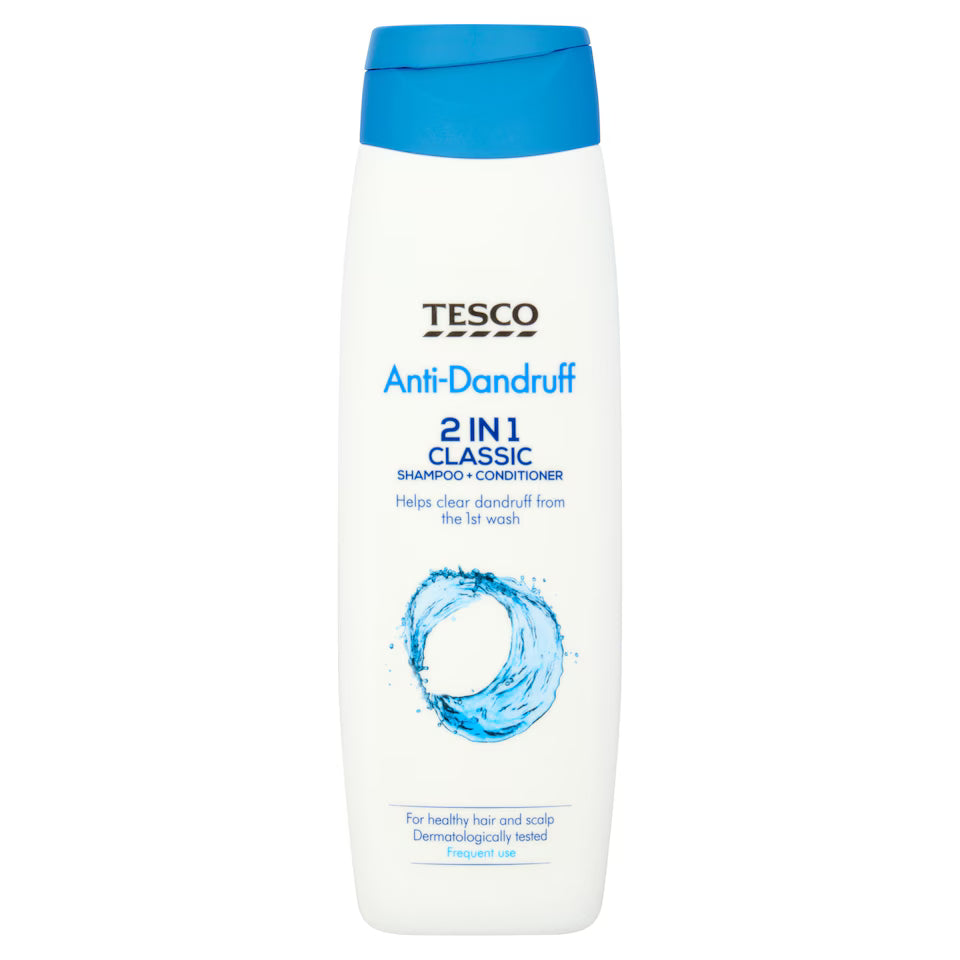 Tesco 2 In 1 Anti-Dandruff Shampoo 300Ml