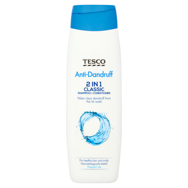 Tesco 2 In 1 Anti-Dandruff Shampoo 300Ml