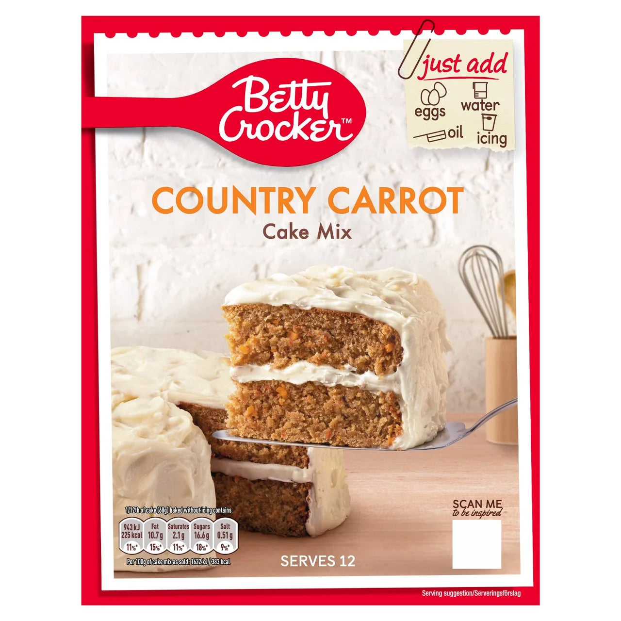 Betty Crocker Carrot Cake Mix (500g)