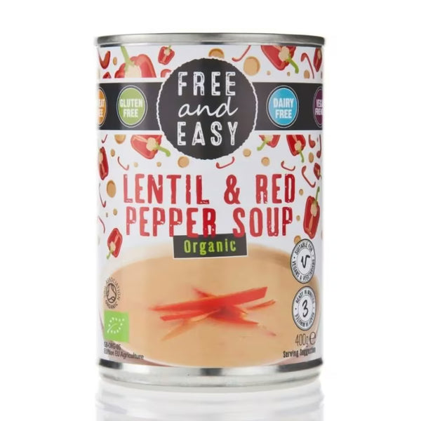 Free & Easy Organic Lentil & Red Pepper Soup 400G
