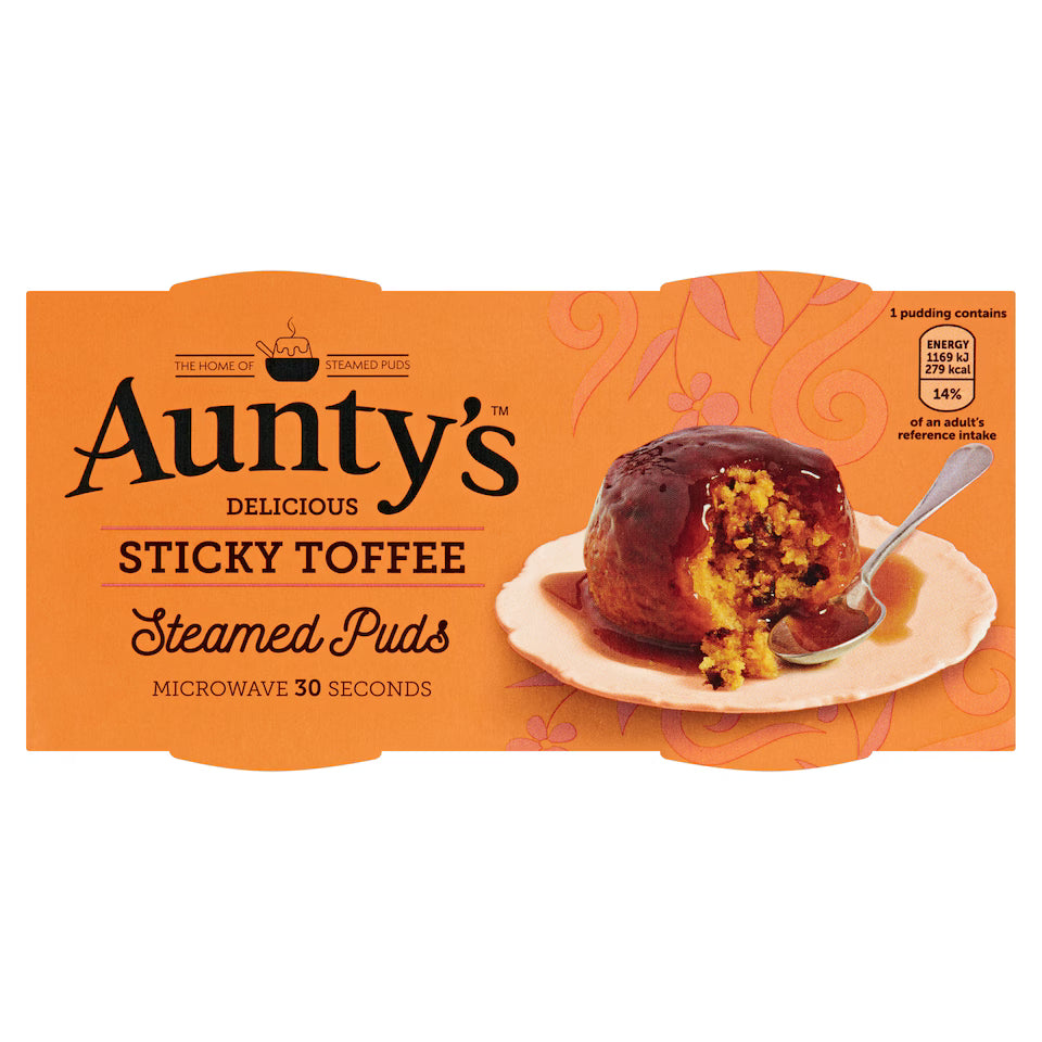 Aunty's Steamed Sticky Toffee Puddings 2 X 110g