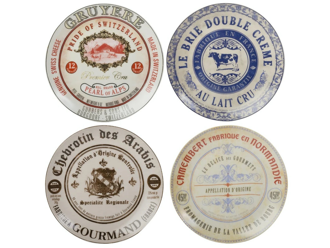 Artesà Gourmet Cheese Set Of 4 Cheese Plates - In Gift Box