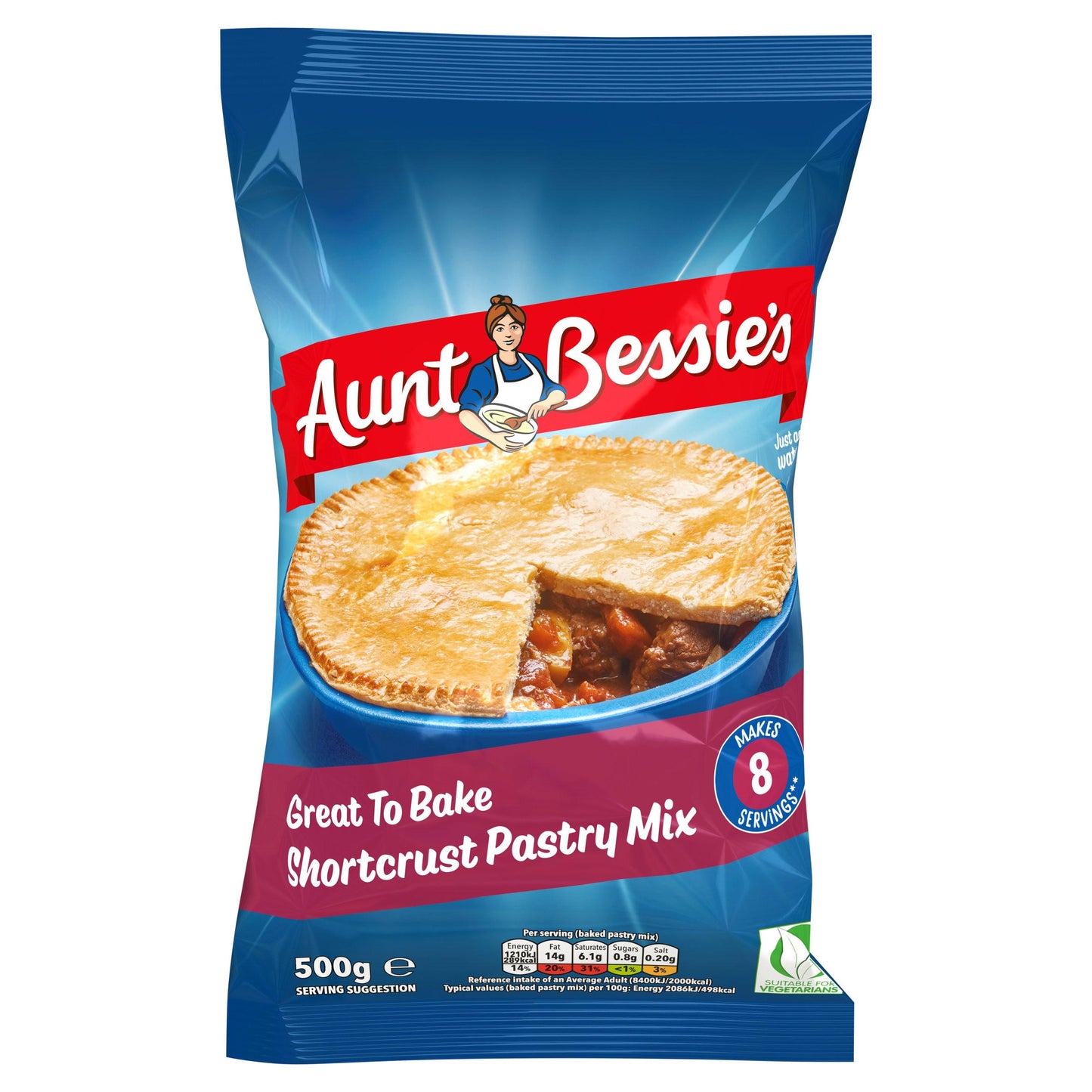 Aunt Bessies Shortcrust Pastry Mix, 500G