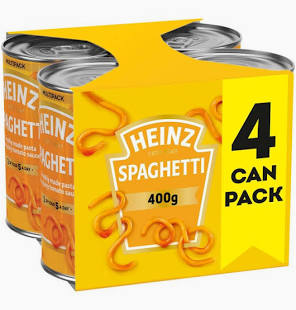 Heinz Spaghetti in Tomato Sauce Multipack 4 x400g