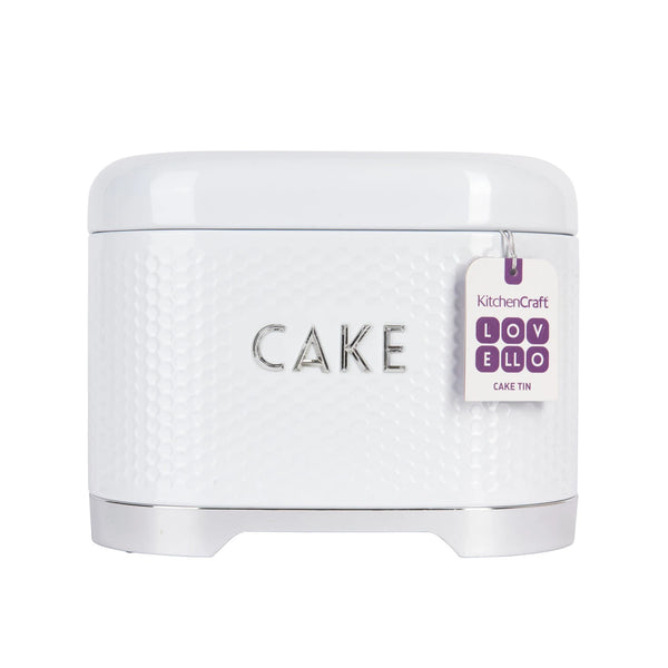 Lovello Textured Steel Cake Storage Tin – Ice White