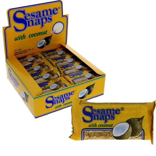 Sesame Snaps Sesame Snaps With Coconut 30G -  Box of 24