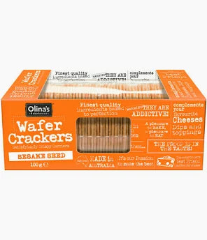 Olina's Bakehouse Wafer Crackers - Sesame Seed, 100g