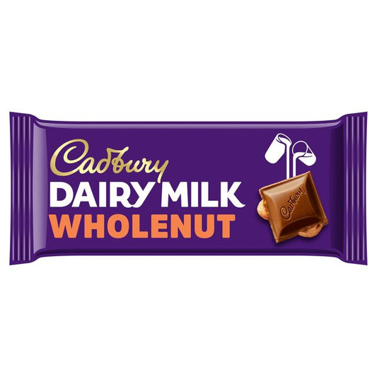 Cadbury Dairy Milk Whole Nut Bar 180g