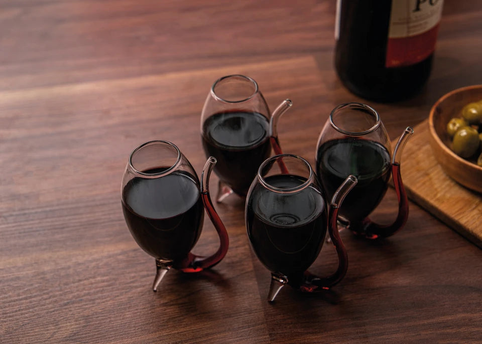 Set of 4 Glass Port Sippers - Perfect gift for a Port Connoisseur