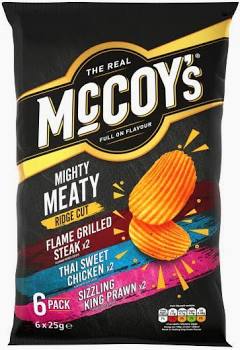 Mccoy's Ridge Cut Meaty Chips 6  x 30g
