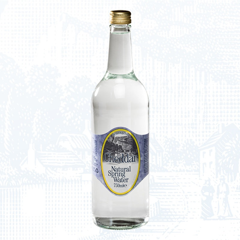 Cheddar Natural Spring Water - Sparkling Glass 750Ml