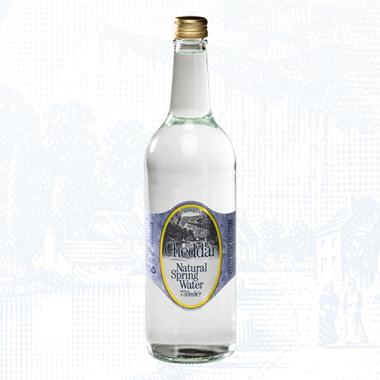 Cheddar Natural Spring Water - Sparkling Glass 750Ml