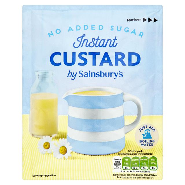 Sainsbury's No Added Sugar Instant Custard Powder, 72g