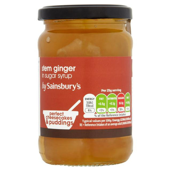 Sainsbury's Stem Ginger in Syrup, 350g