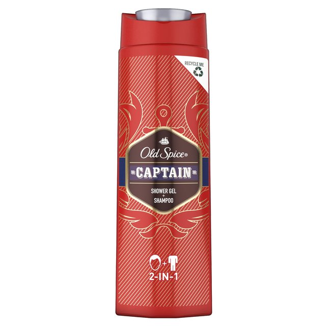Old Spice Captain Shower Gel & Shampoo For Men, 400ml