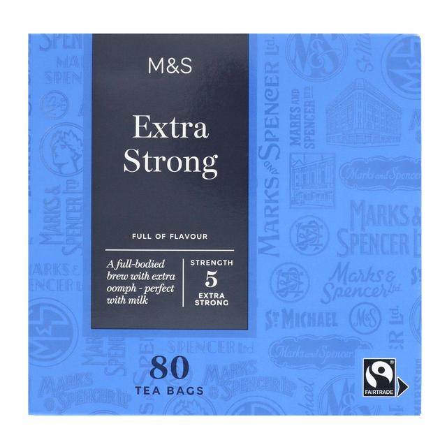 M&S Fairtrade Extra Strong Tea Bags, 80 Bags