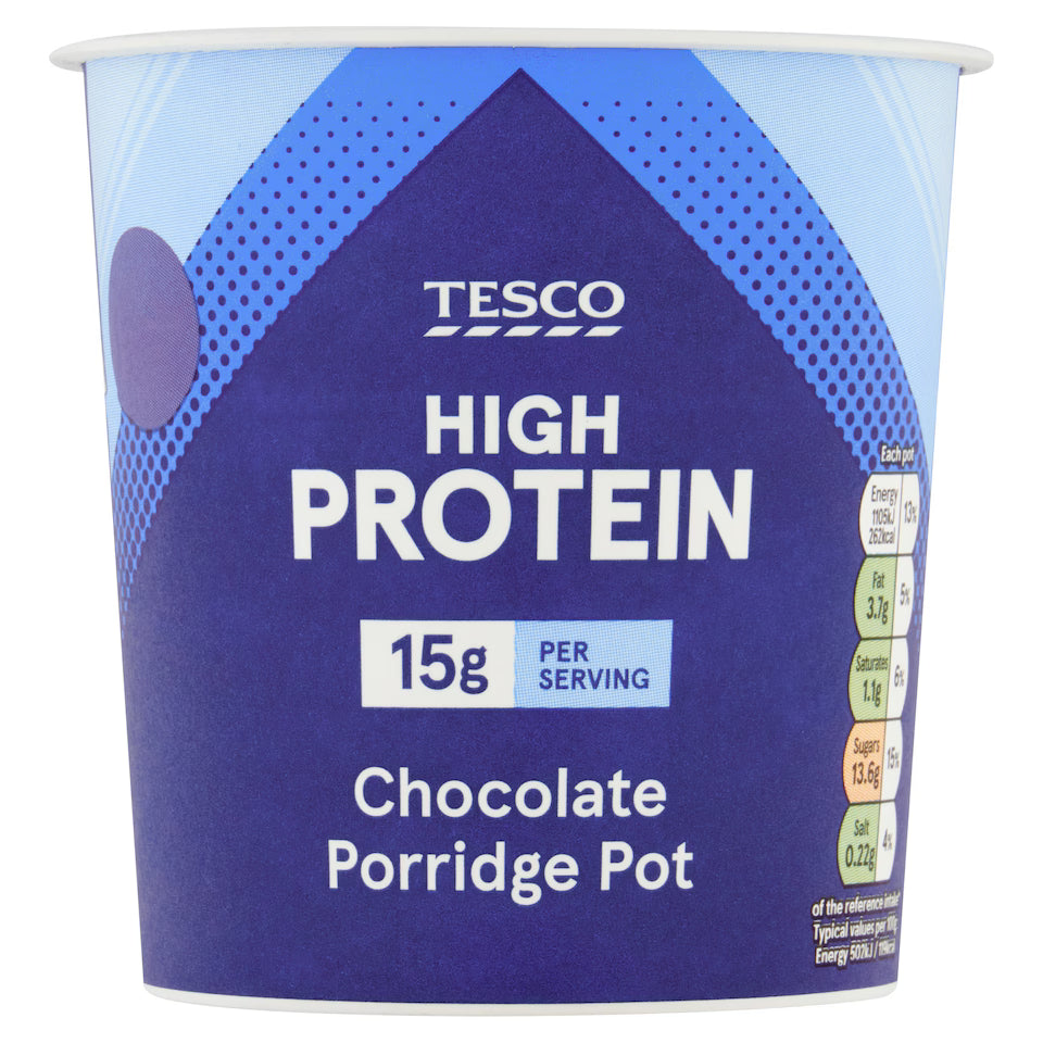 Tesco High Protein Chocolate Porridge Pot, 70g