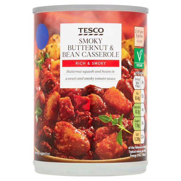 Tesco Smoky Butternut & Bean Casserole 392G