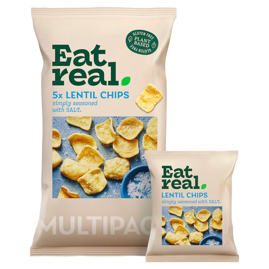 Eat Real Lentil Chips Multipack - Salted 5x18g