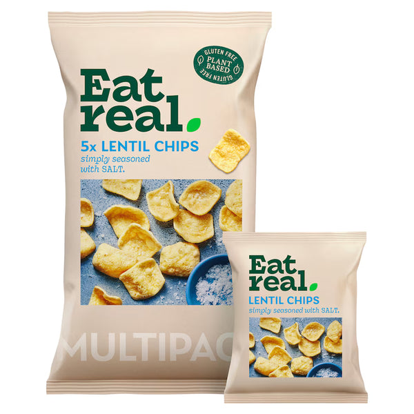 Eat Real Lentil Chips Multipack - Salted 5x18g