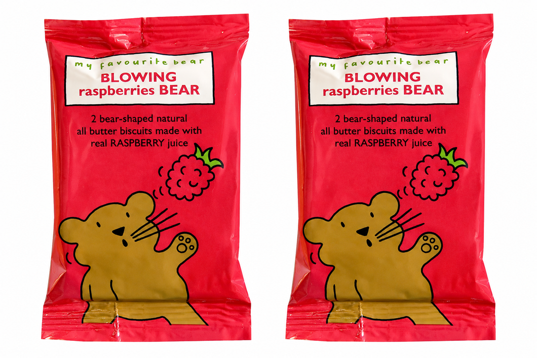 Artisan Biscuits My Favourite Bear Raspberry Bear Biscuits - Twin Pack 25g