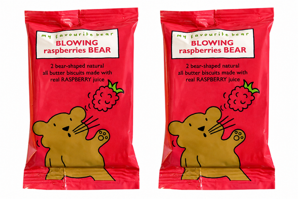 Artisan Biscuits My Favourite Bear Raspberry Bear Biscuits - Twin Pack 25g