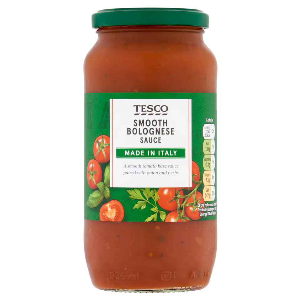 Tesco Smooth Bolognese Sauce, 500g