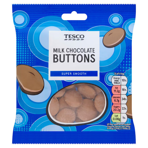 Tesco Milk Chocolate Buttons, 70g