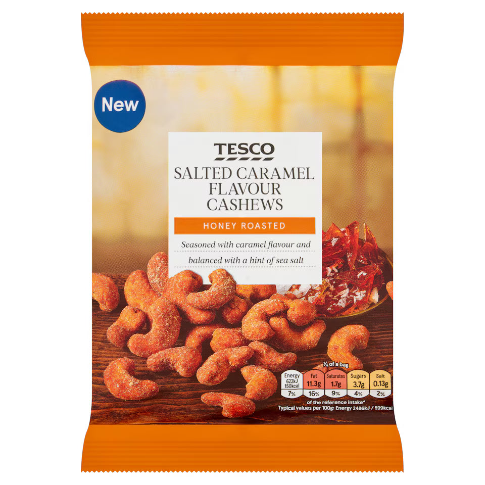 Tesco Salted Caramel Honey Roasted Cashews 150g